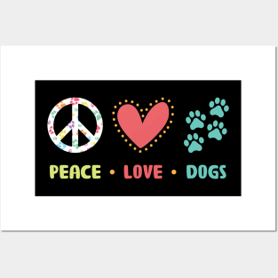 Peace Love Dogs Dog Lover Dog Owner Dogs Posters and Art